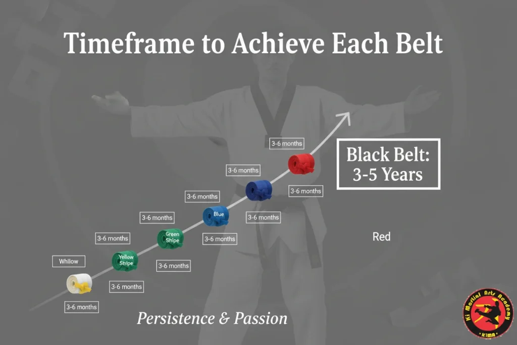 Timeframe to Achieve Each Belt